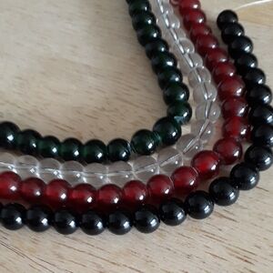 NWOT 4 Strand 8mm Glass Bead Bundle U122